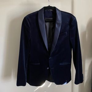 Navy Velvet Blazer